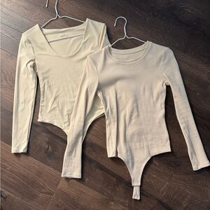 Nuuds Cream (bone) Long Sleeve Bodysuit bundle
